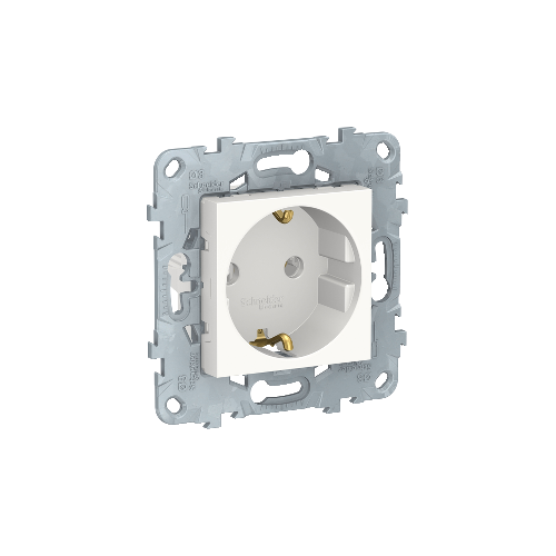 Розетка с заземлением, без шторок, винт. зажим, 16 А, 250 В, Белый Schneider Electric NU503618