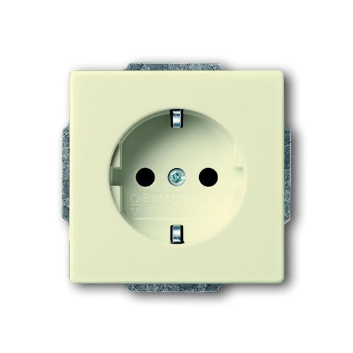  (20 EUCBLI-82), Розетка SCHUKO 16А 250В, с LED подсветкой, future/solo, слоновая кость, ABB 2013-0-5292