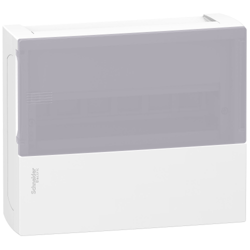  MINI PRAGMA щит навесной с дымчатой дв. 1ряд/12мод,ip40,ik07,63а,2 клеммы,Италия, Schneider Electric MIP12112T