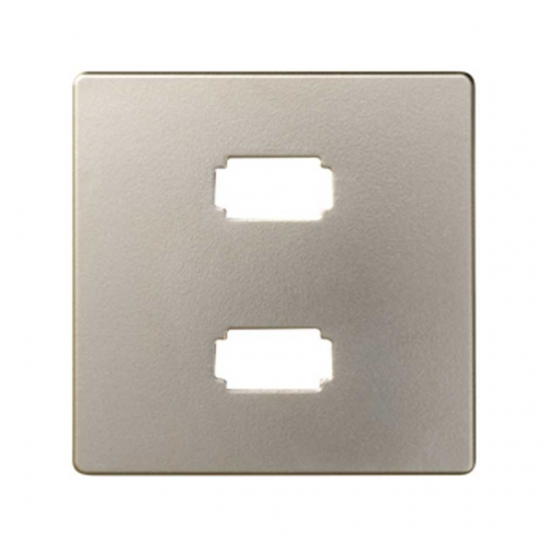  Накладка для коннектора 2*USB 2.0 типа А, "мама", S82, S82N, шампань Simon 8201090-034
