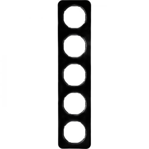  Рамка R.1 Черный 5-постовая Berker 10152145