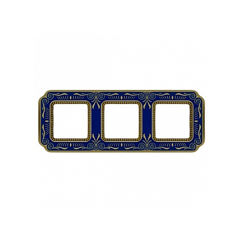  Рамка Smalto Italiano Firenze Blue sapphire 3-постовая Fede FD01363AZEN
