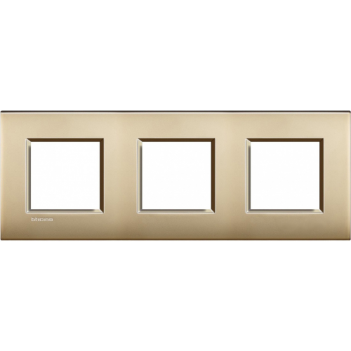  Рамка LivingLight Air Золото матовое 2+2+2 модуля Bticino LNE4802M3OF