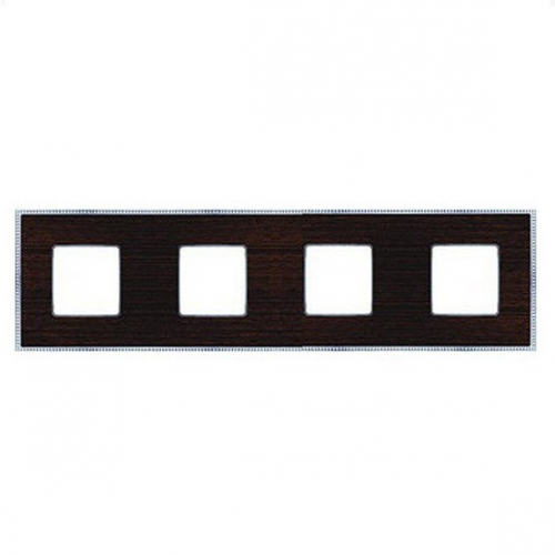 Рамка Belle Epoque Wood Wenge / Bright chrome 4-постовая гор/верт. Fede FD01454WCB