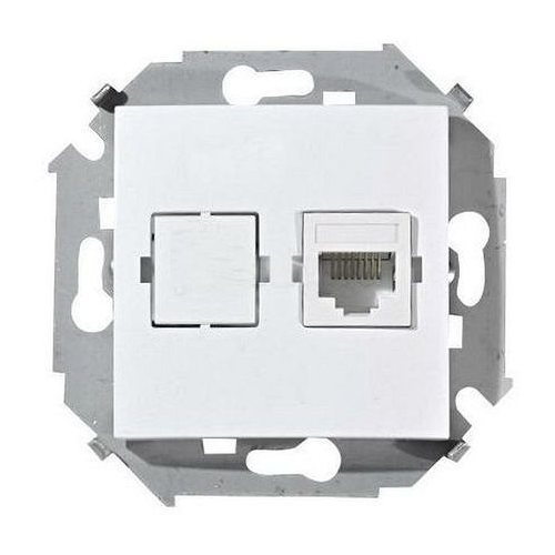  Розетка компьютерная RJ45 кат.5е, Systimax, белый Simon 15 1591598-030
