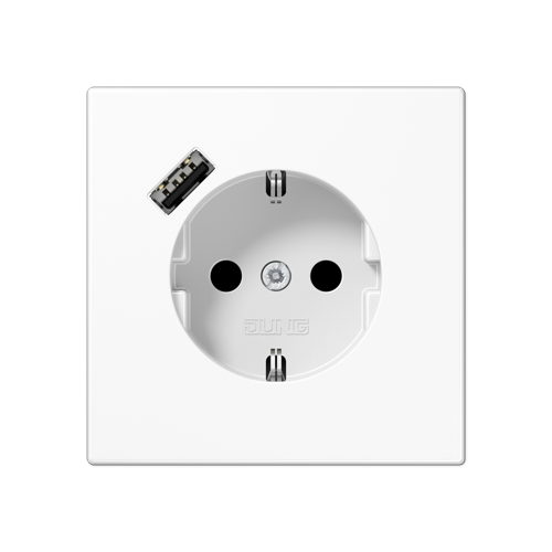  Белая Розетка SCHUKO® с USB-интерфейсом с 1 USB-портом типа A LS серия LS1520-18AWW