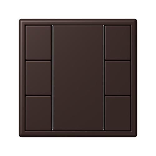  Les Couleurs® Le Corbusier KNX кнопочный модуль F 50 с тремя парами кнопок terre d‘ombre brulee 59 Jung LC503TSA4320J