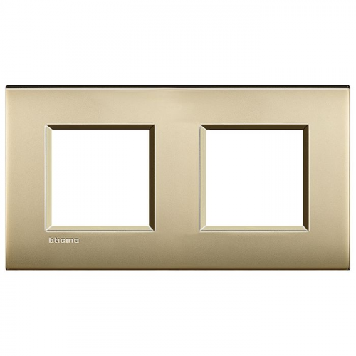  Рамка LivingLight Air Золото матовое 2+2 модуля Bticino LNE4802M2OF