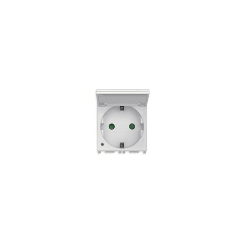  Розетка sicury 2p+t 16a германский стандарт + крышка серебристая Vimar Plana 14208.C.SL