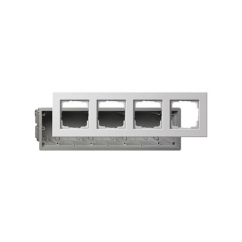  Монтажная коробка Е22 четырехместная с рамкой Gira E22 2884201