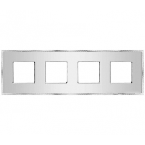  Основа рамок Belle Epoque Metal Bright chrome 4-постовая гор/верт. Fede FD01404CB
