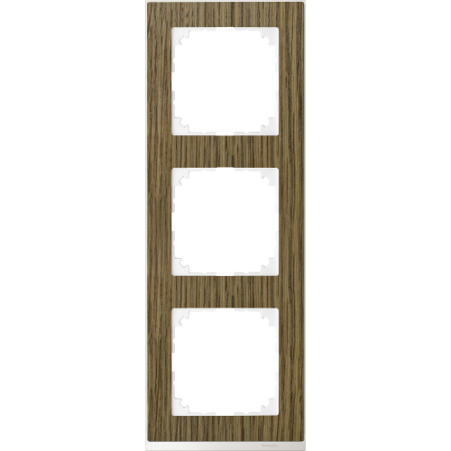  Рамка M-Pure Decor Дуб / Бриллиантовый белый 3-постовая Merten MTN4030-3674