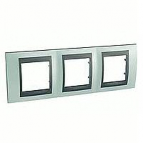  Рамка Unica Top Флюорит / Графит 3-постовая Schneider Electric MGU66.006.294
