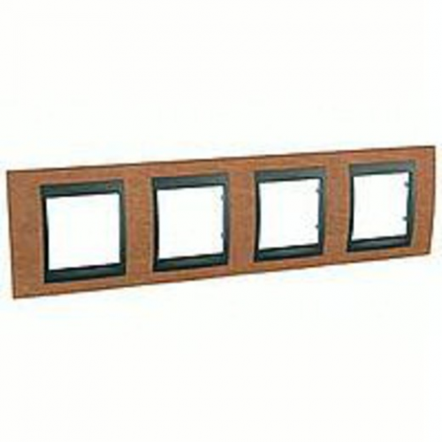 Рамка Unica Top Вишня / Графит 4-постовая Schneider Electric MGU66.008.2M2