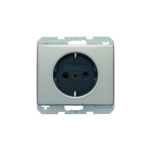  Штепсельная розетка SCHUKO цвет: нержавеющая сталь Arsys Berker 41340004