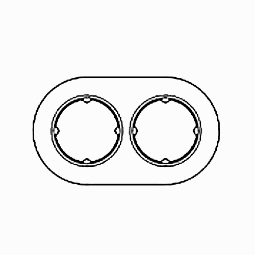  Рамка DO Walnut 2-постовая Fontini 33802822