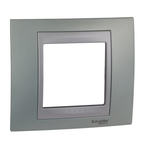 Рамка Unica Top Флюорит / Алюминий 1-постовая Schneider Electric MGU66.002.094