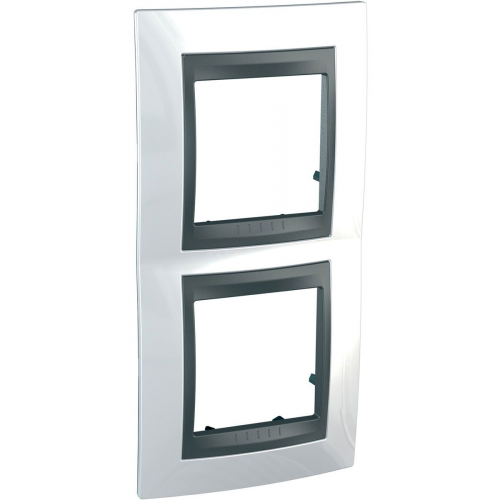  Рамка Unica Top Нордик / Графит 2-постовая вертикальная Schneider Electric MGU66.004V.292