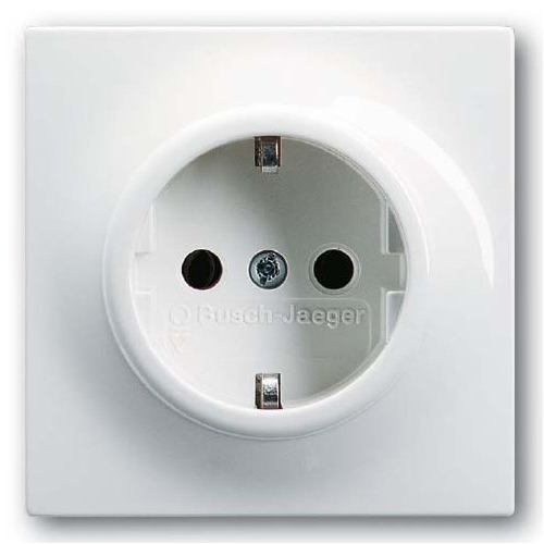  (20 EUC-74-507), Розетка SCHUKO 16А 250В, серия impuls, цвет альпийский белый, ABB 2011-0-3790