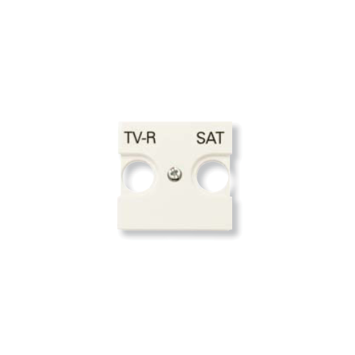  BL Накладка для TV-R-SAT розетки, 2-модульная, серия Zenit, цвет альпийский белый, ABB N2250.1