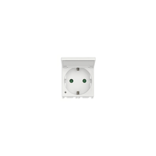  Розетка sicury 2p+t 16a германский стандарт + крышка белая Vimar Plana 14208.C