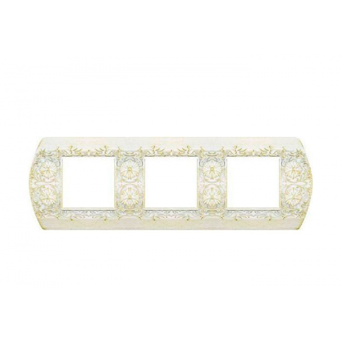  Рамка Sanremo white decape 3-постовая гор/верт. Fede FD01423BD
