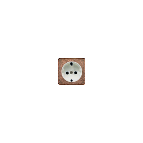 Обрамление розетки 2К+З белый, цвет Rustic Cooper FEDE FD04335RU