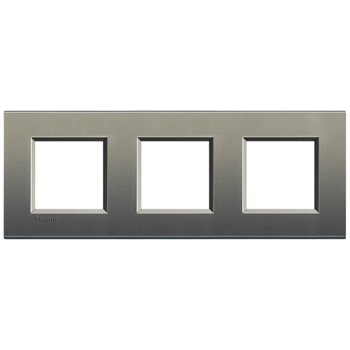  Рамка LivingLight Квадрат Серый шелк 2+2+2 модуля Bticino LNA4802M3AE