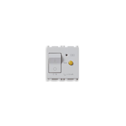  Выключатель термомагнитный /дифферн 1p+n c16 6ma, серебро Vimar Plana 14411.16.6.SL
