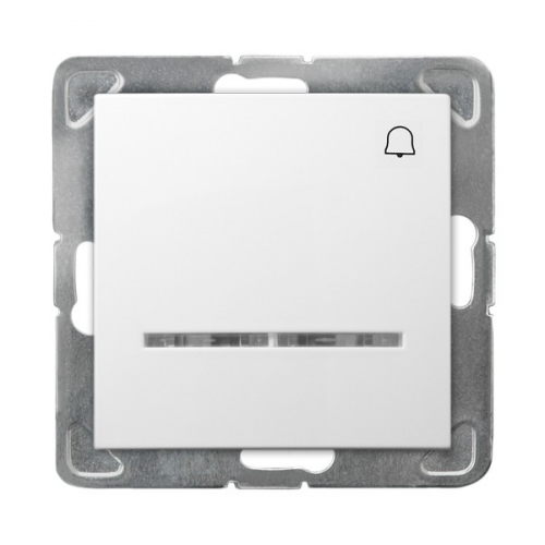 Ospel Impresja Белый Кнопка звонка с подсветкой, без рамки LP-6YS/m/00