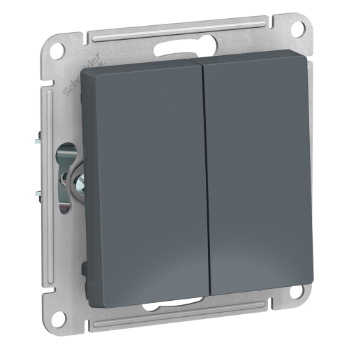  Atlasdesign 2-клавишный Выключатель, сх.5, 10АХ, механизм, Грифель Schneider Electric ATN000751