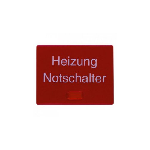  Клавиша с красной линзой и надписью "Heizung Notschalter" цвет: красный, с блеском Arsys Berker 14880062