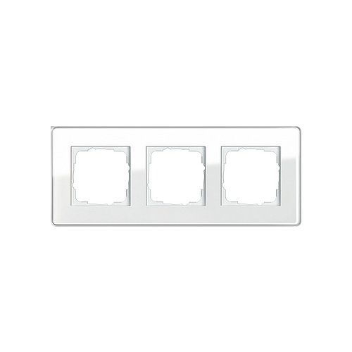  Рамка Esprit Glass C Белое стекло 3-постовая Gira 0213512