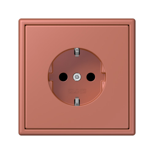  Les Couleurs® Le Corbusier SCHUKO®-розетка со встроенной повышенной защитой от прикосновения terre sienne brique Jung LC1520KI32121