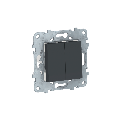  Переключатель 2-клав, перекрестный, 2 x сх. 7 10 AX, 250 В, Антрацит Schneider Electric NU521554