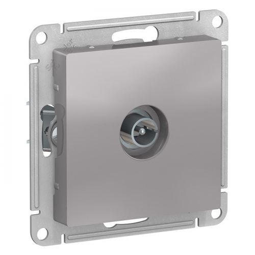  Atlasdesign TV Розетка проходная 4DB, механизм, Алюминий Schneider Electric ATN000392