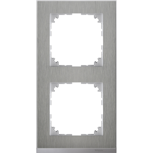  Рамка M-Pure Decor Нержавеющая сталь / Алюминий 2-постовая Merten MTN4020-3646