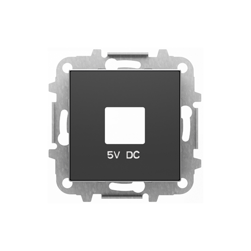  NS Накладка для зарядного устройства USB механизмов 8185 Чёрный бархат , ABB 8585