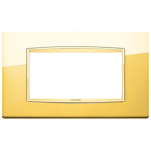 Рамка Eikon Chrome Classica Золото глянцевое 4 модуля Vimar 20654.G24
