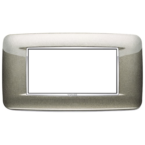  Рамка Eikon Chrome Round Титан металлик 4 модуля Vimar 20684.C08