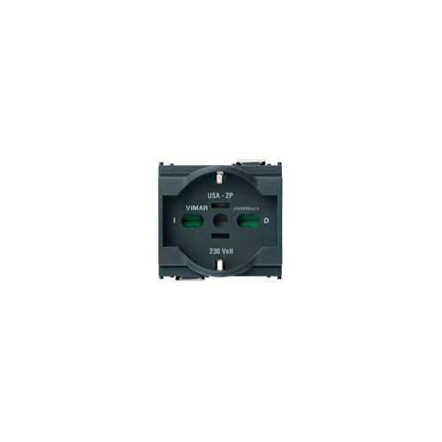  Розетка 2p+t 16a универсальная серая Vimar Idea 16210