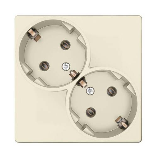  Розетка 2х2К+З Schuko без штор, сл кость Simon 24 2450459-031