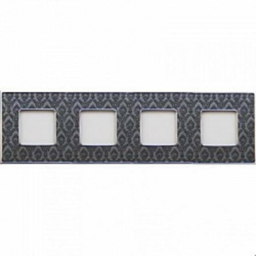  Рамка Vintage Tapestry Decornoir / Хром 4-постовая Fede FD01324DNCB