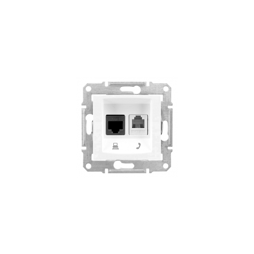  Телеф.+компьют. розетка, белый Schneider Electric SDN5100121