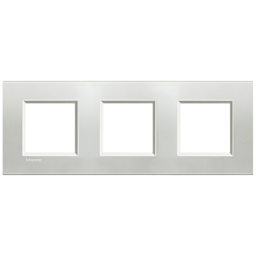  Рамка LivingLight Квадрат Серебро 2+2+2 модуля Bticino LNA4802M3AG