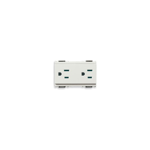  Розетка 2x2p + t15a usa/saso белая Vimar Idea 16243.B