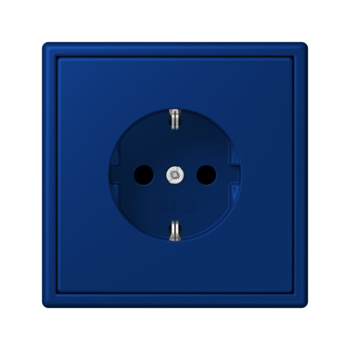  Les Couleurs® Le Corbusier SCHUKO®-розетка со встроенной повышенной защитой от прикосновения bleu outremer fonce Jung LC1520KI4320T