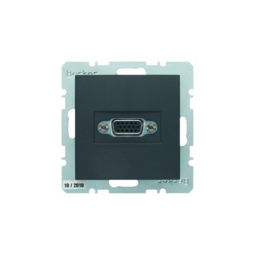  BMO VGA-PCB, Q.1/Q.3, цвет: антрацитовый, с эффектом бархата Berker 3315416086