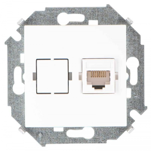  Розетка компьютерная RJ45 кат.5e (AMP), белый Simon 15 1591551-030