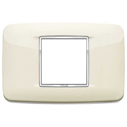  Рамка Eikon Chrome Round Античный белый 2 модуля Vimar 20682.C02
